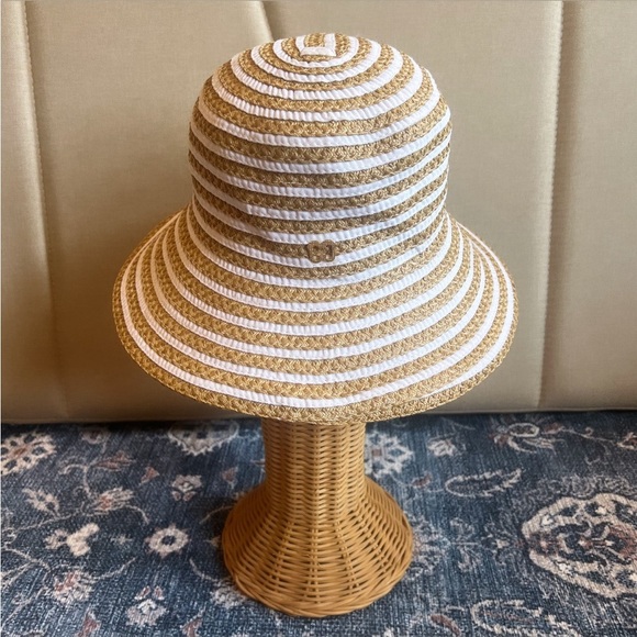 ERIC JAVITIS “Squishee” Natural Straw White Ribbon UPF 50+ Packable Bucket Hat main image 13